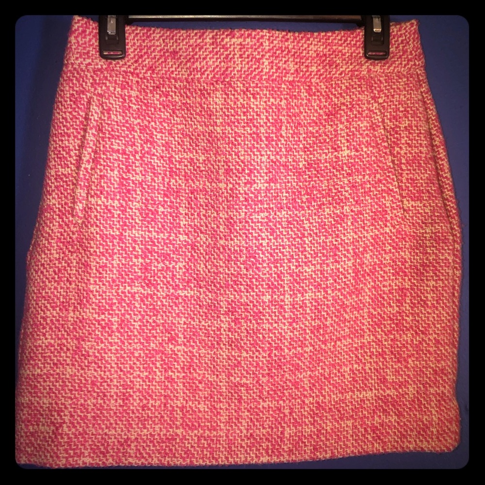 Banana Republic Pink Tweed Skirt